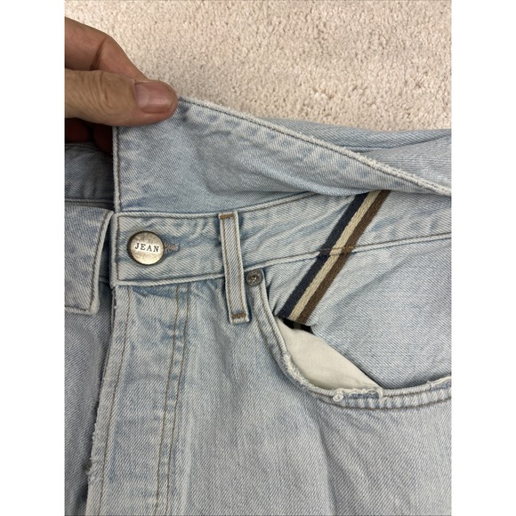 ATELIER Womens High‎ Rise Flip over Waist Straight Leg Open Knee Jeans 31x29 - Picture 4 of 14